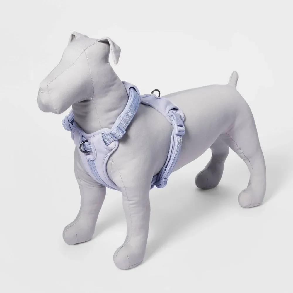 Boots & Barkley Lilac Comfort and Reflective Adjustable Dog Pet Harness, Medium